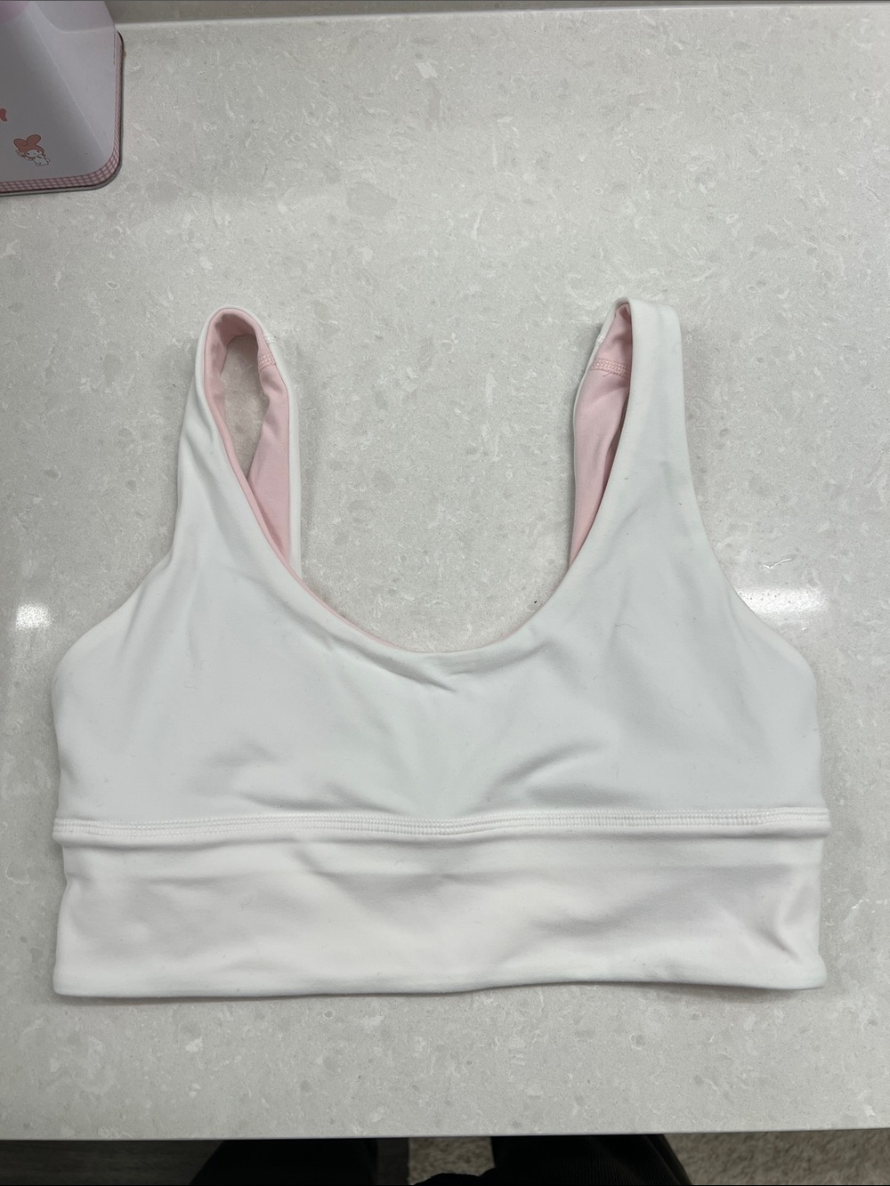 LululemonAlign reversible sports bra - White with Pink (size 6)